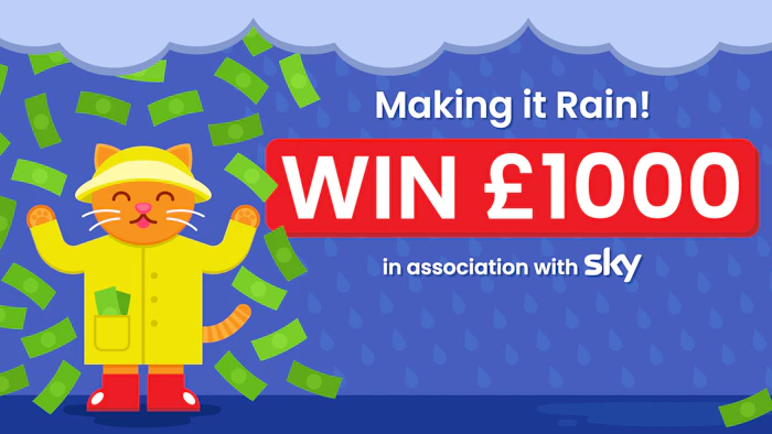 Making it Rain! Win &pound;1000